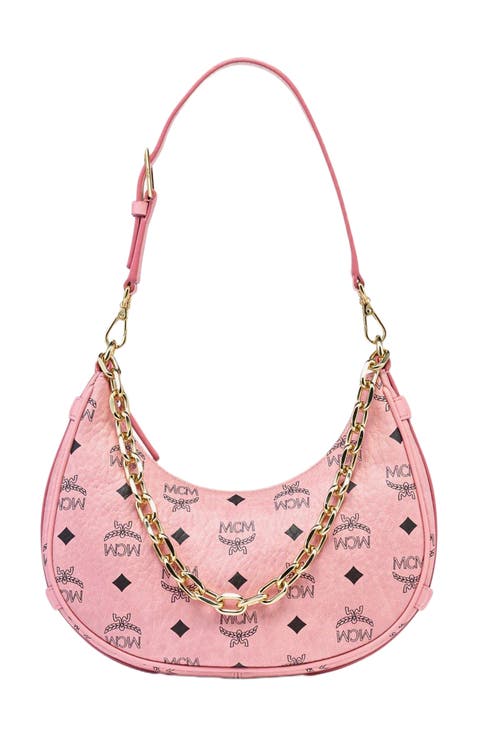 Aren Crescent Hobo Bag in Visetos