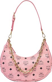 MCM Aren Crescent Hobo Bag in Visetos