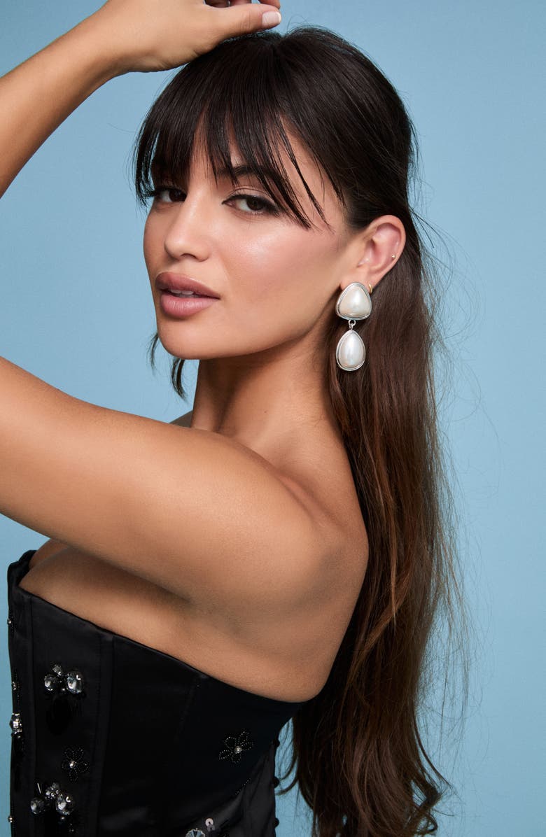 Petit Moments Stella Drop Earrings, Alternate, color, Silver