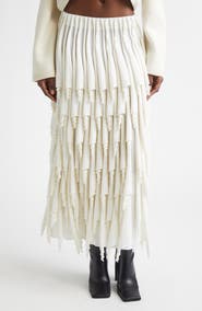 Alaïa Layered Cups Wool Blend Knit Skirt