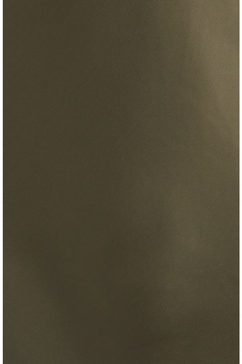 Drape Neck Satin Midi Dress, Alternate, color, LODEN