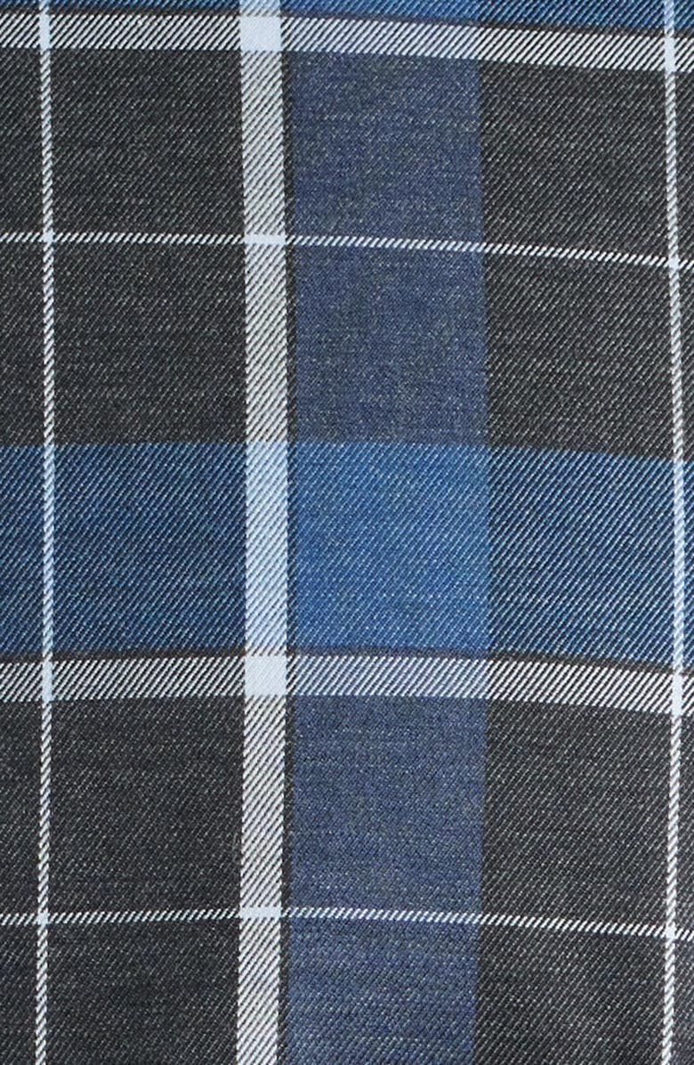 1863 by Eterna Modern Fit Plaid Non-Iron Cotton Twill Dress Shirt, Alternate, color, Dark Blue