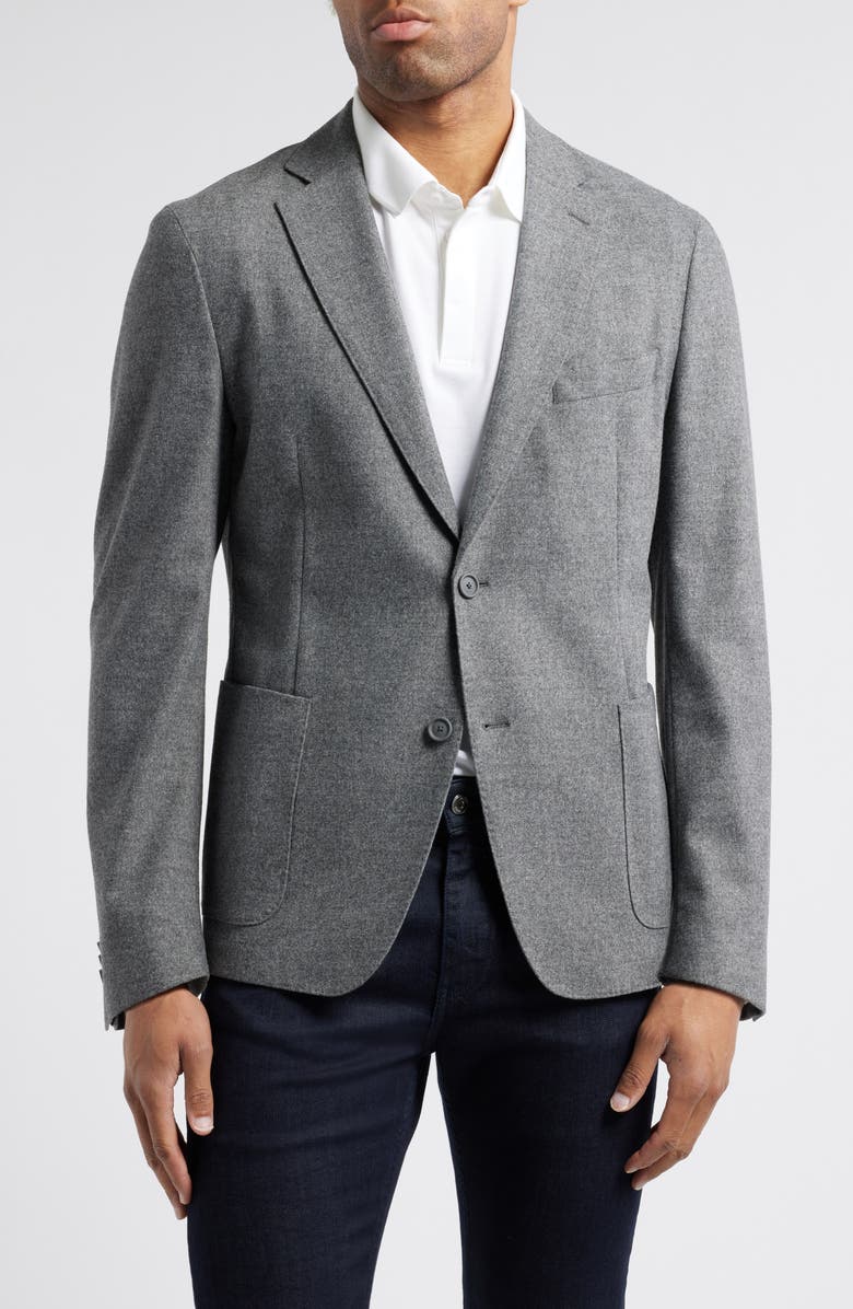 BOSS Hanry Tech Flannel Performance Sport Coat, Main, color,