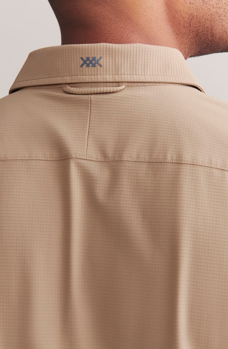 Rhone Invictus Ripstop Button-Up Shirt, Alternate, color, Taupe Brown