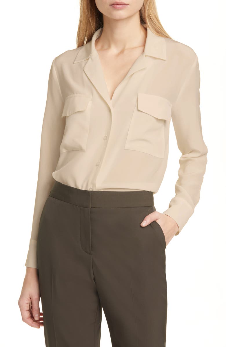 Judith & Charles Nimes Silk Blouse, Main, color, 