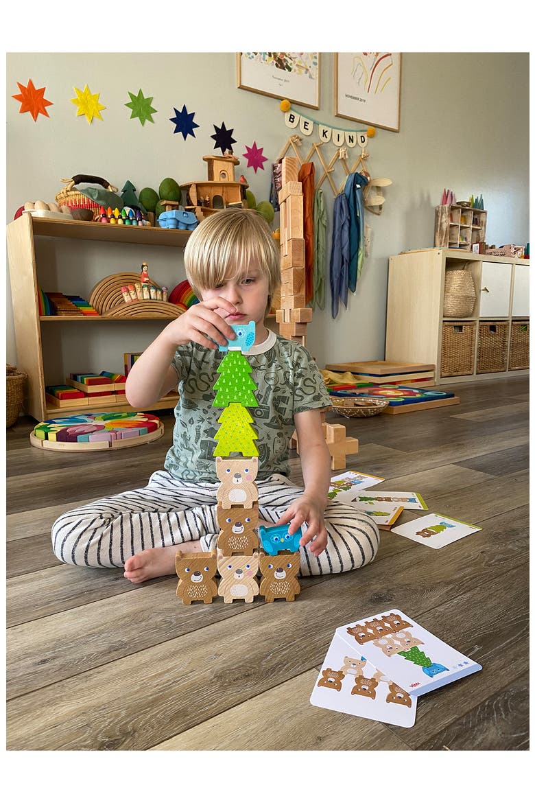 Forest Friends Stacking Toy, Alternate, color, GREEN MULTI