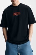 Brooklyn Industries Black Loose Fit Gaming Logo Graphic T-Shirt