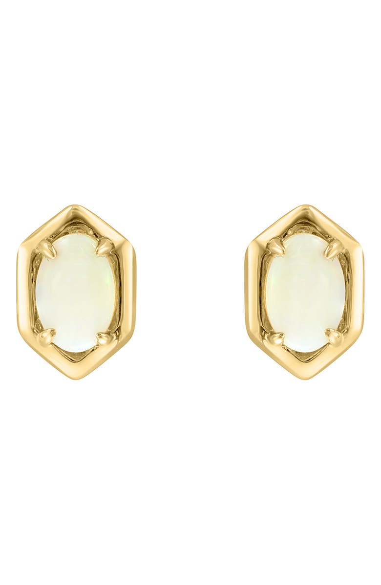 EFFY Opal Hexagon Stud Earrings, Alternate, color, Gold