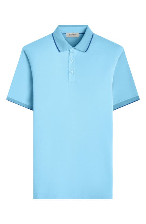 Bugatchi Tipped Piqué Polo In Turquoise