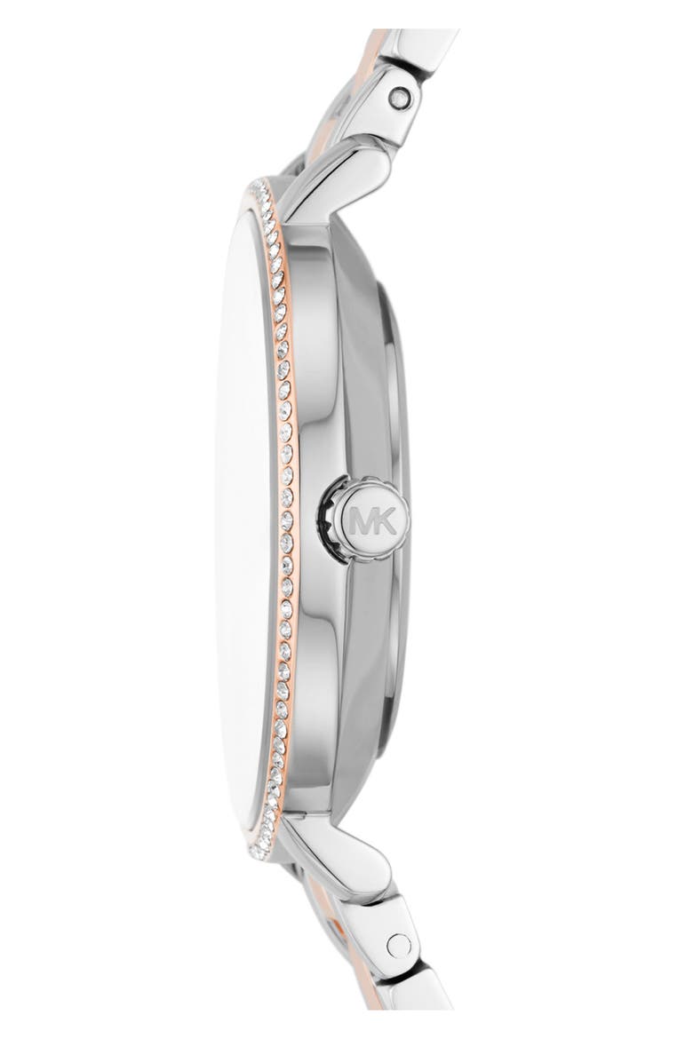Mini Pyper Bracelet Watch & Bracelet Set, 32mm, Alternate, color, TWO-TONE ROSE/ SILVER