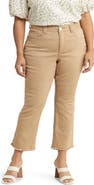 Wit & Wisdom Frayed High Waist Ankle Slim Straight Leg Pants (Nordstrom Exclusive)
