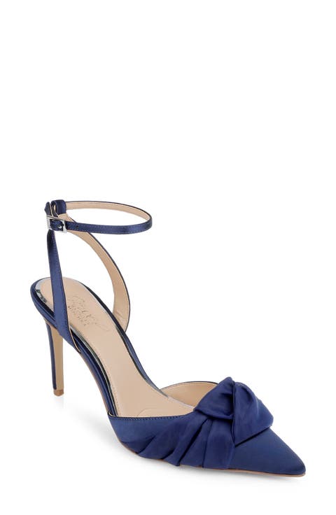 Federica Ankle Strap Pointed Toe Pump (Women)