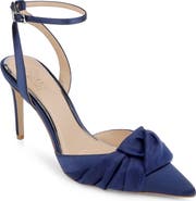 Jewel Badgley Mischka Federica Ankle Strap Pointed Toe Pump