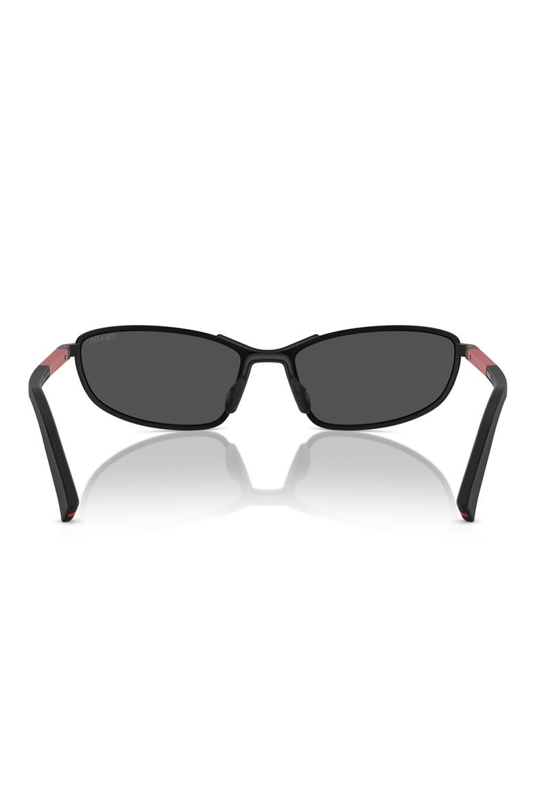 60mm Irregular Sunglasses, Alternate, color, MATTE BLACK