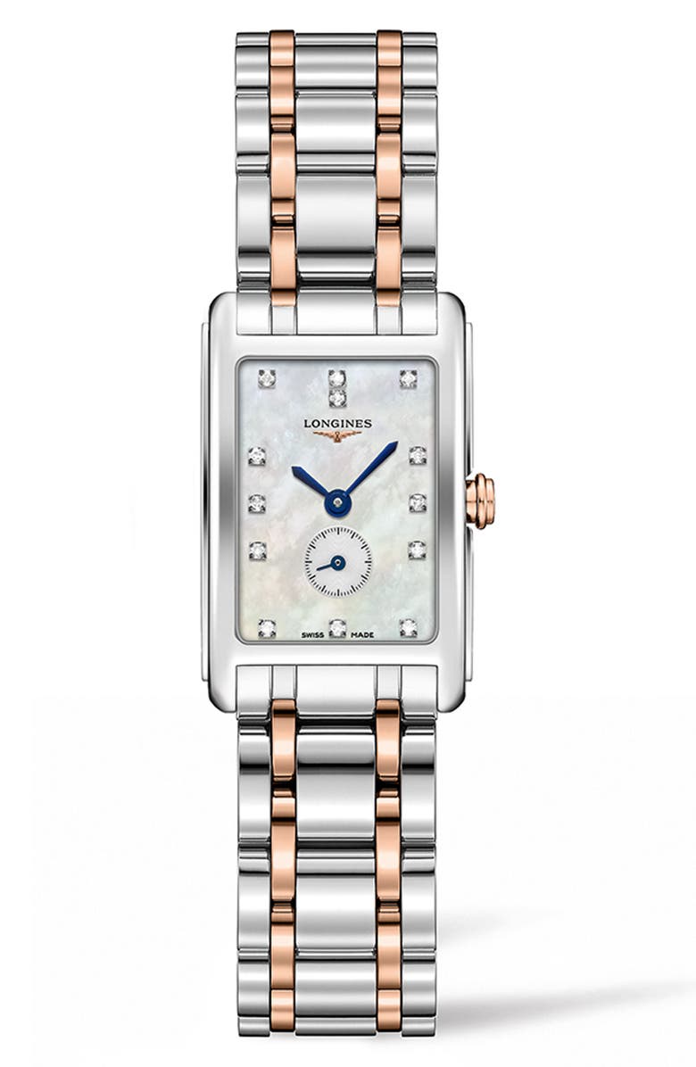 Longines DolceVita Diamond Bracelet Watch, 20.5mm x 32mm, Main, color,