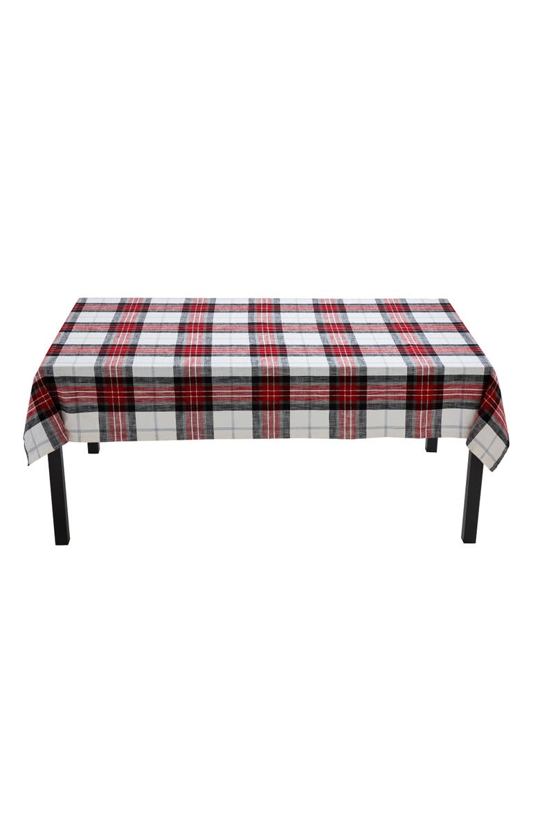 tag Lodge Plaid Tablecloth - Perfect for Christmas Dining Decor, Main, color, Multicolored