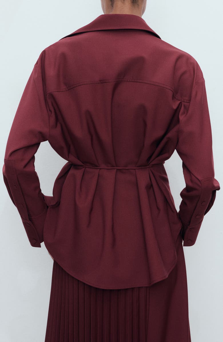 MANGO Long Sleeve Wrap Shirt, Alternate, color,