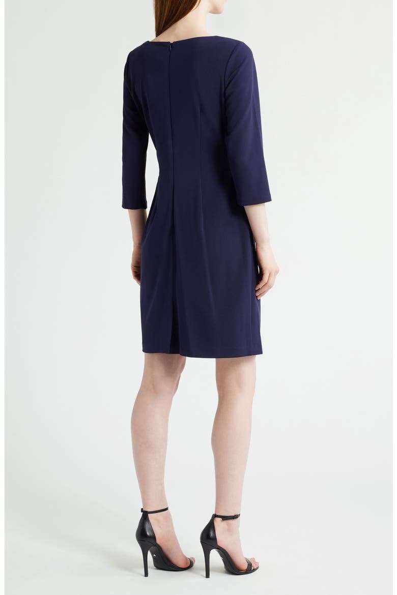 Side Tie Long Sleeve Dress, Alternate, color, MIDNIGHT NAVY