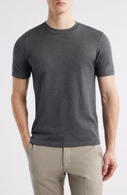 Jack Victor Wellington Heathered Cotton & Silk Crewneck T-Shirt