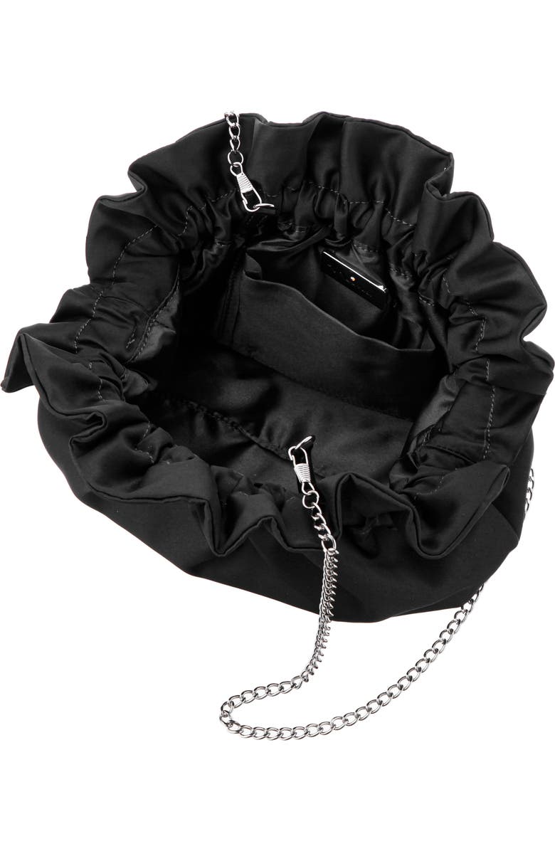 Nina Cristy Satin Clutch, Alternate, color, Black