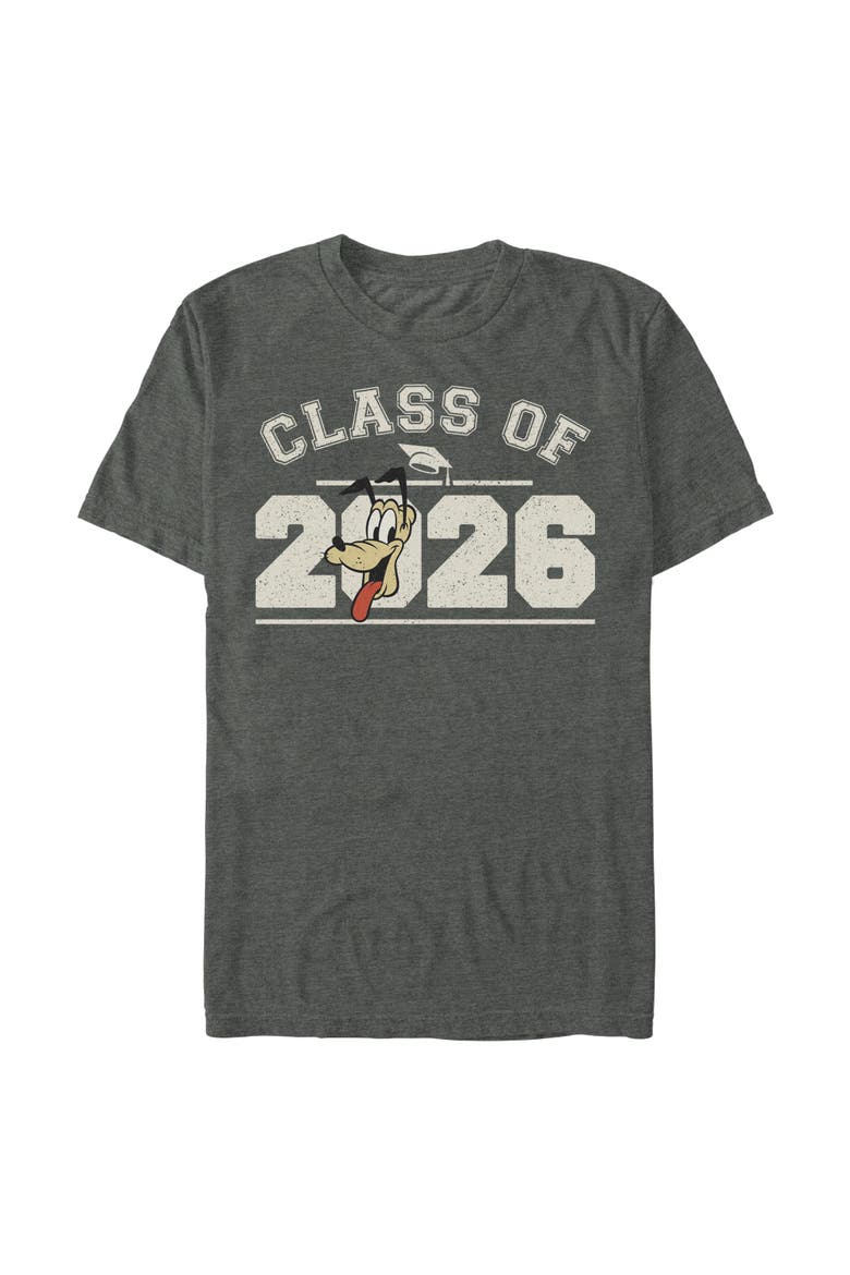 Men's Mickey & Friends Pluto Class of 2026  Graphic T-Shirt, Main, color, Dark Heather