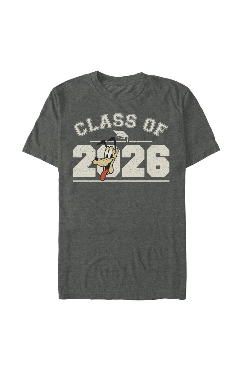 Mickey & Friends Men's Mickey & Friends Pluto Class of 2026  Graphic T-Shirt, Main, color, Dark Heather