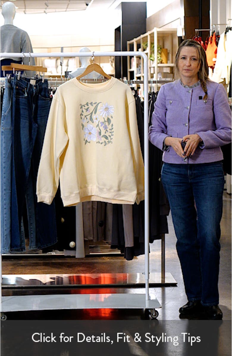 Flower Garden Graphic Sweatshirt, sales video thumbnail