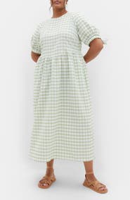 City Chic Valley Check Maxi Dress