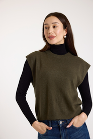Brodie Pure Cashmere Tabby Knitted 100% Cashmere Vest