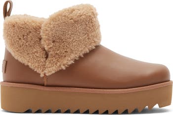 Ultra Mini Alina Curled Genuine Shearling Platform Boot