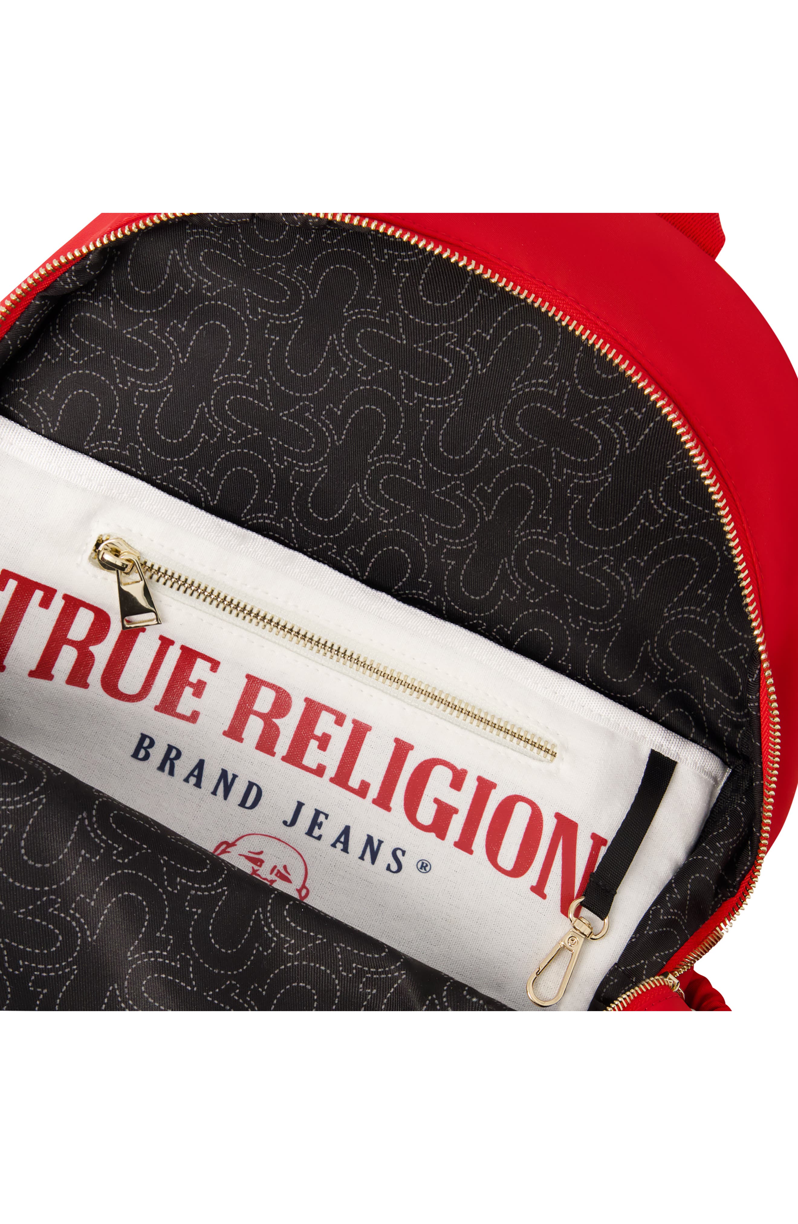 True Religion Horseshoe Nylon Backpack, Alternate, color, Red