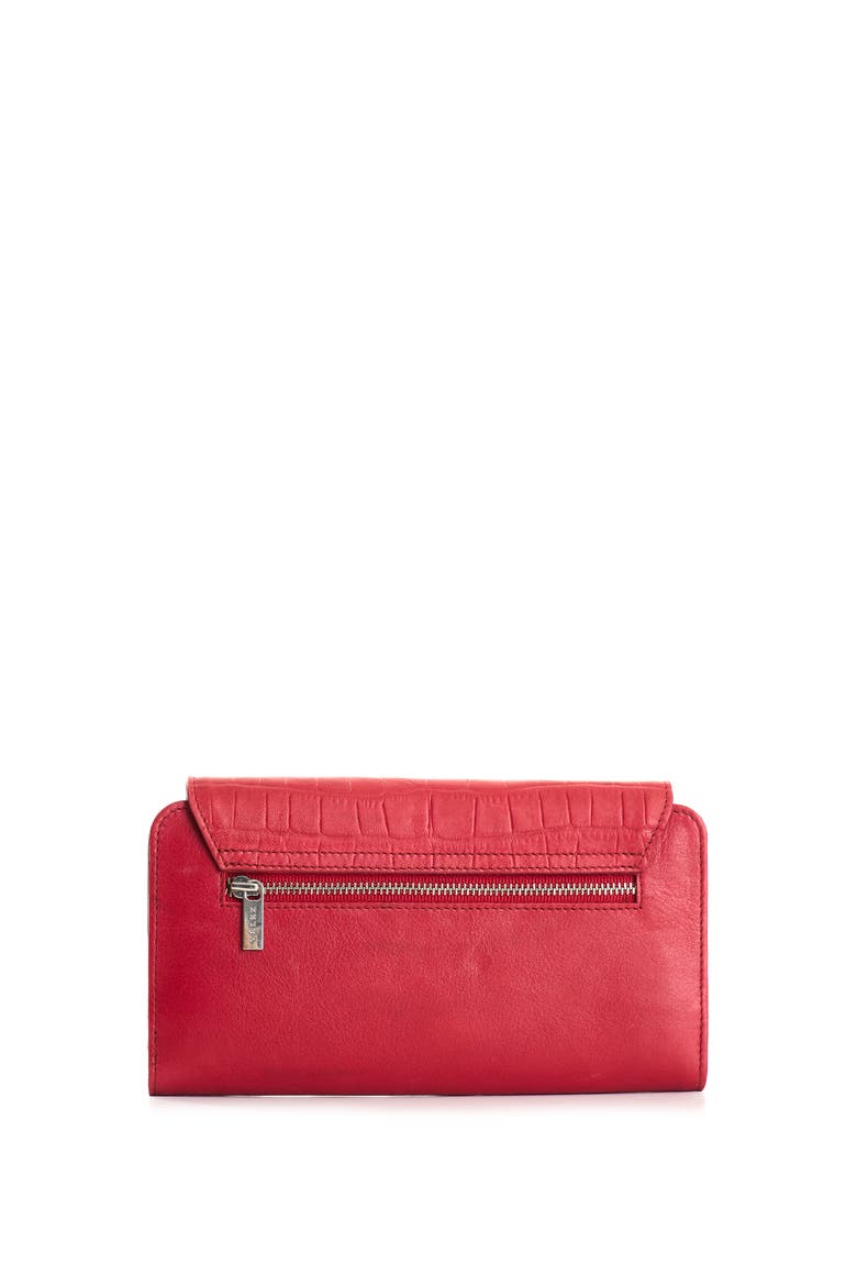 Leather Bifold Large Wallet, Alternate, color, Red