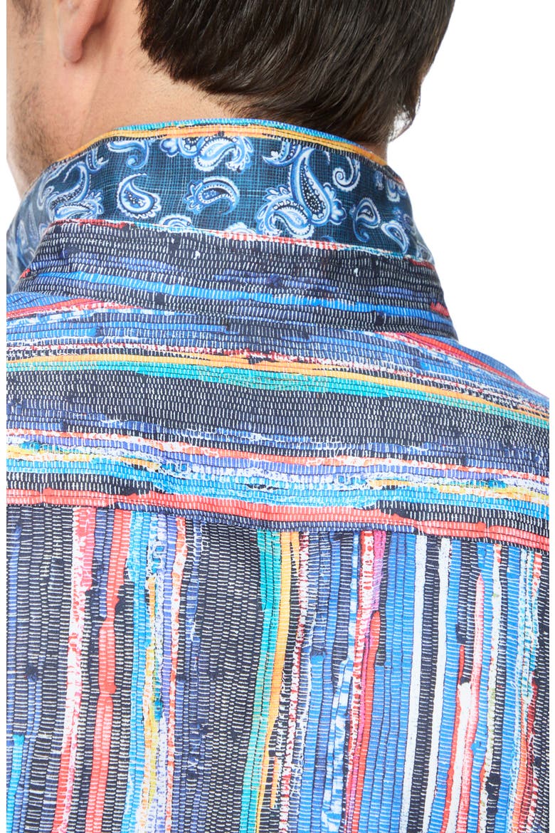 Baja Stripe Classic Fit Stretch Button-Up Shirt, Alternate, color, MULTI