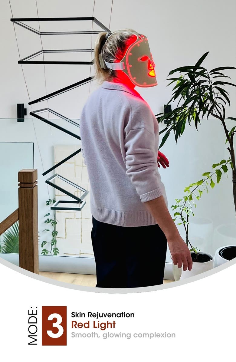 fringe Red Light Therapy Mask, Alternate, color, Light Grey