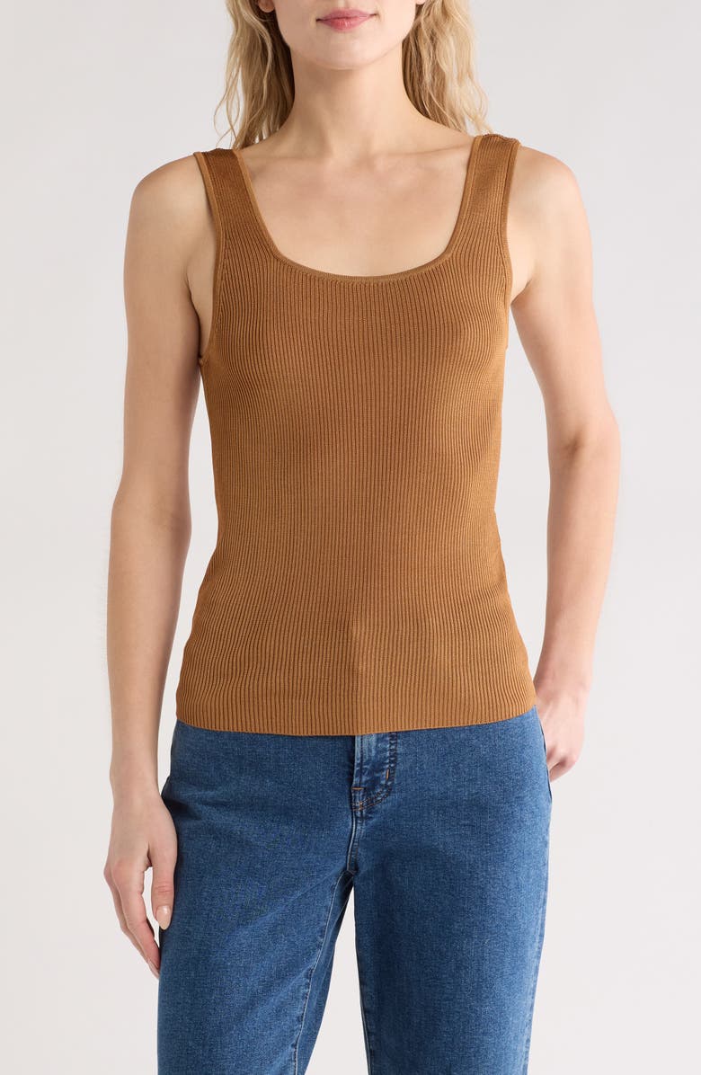 Madewell MacLaine Sweater Tank, Main, color, Fallen Timber