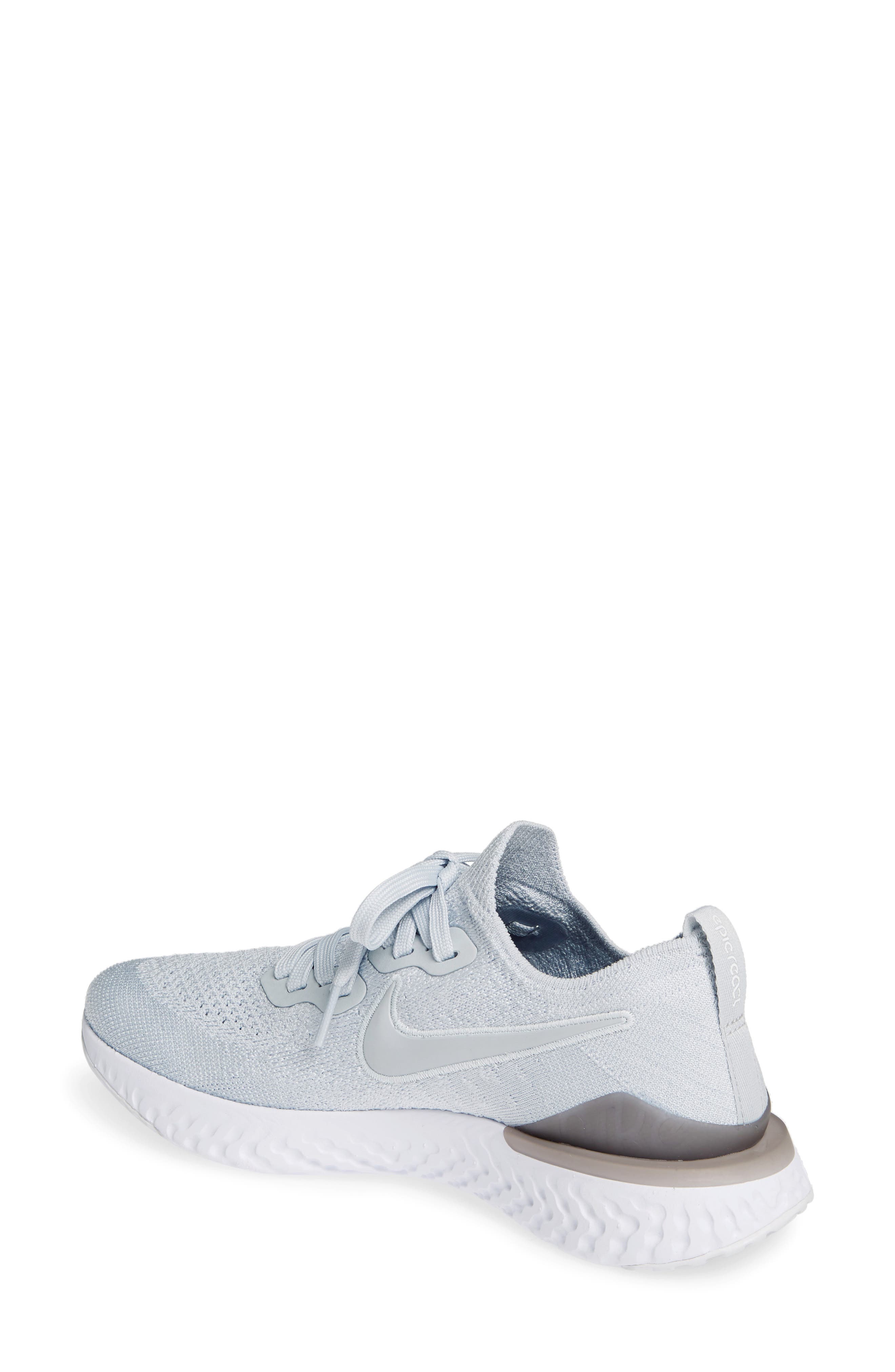 Epic React Flyknit 2 Running Shoe, Alternate, color, PURE PLATINUM/ WOLF GREY