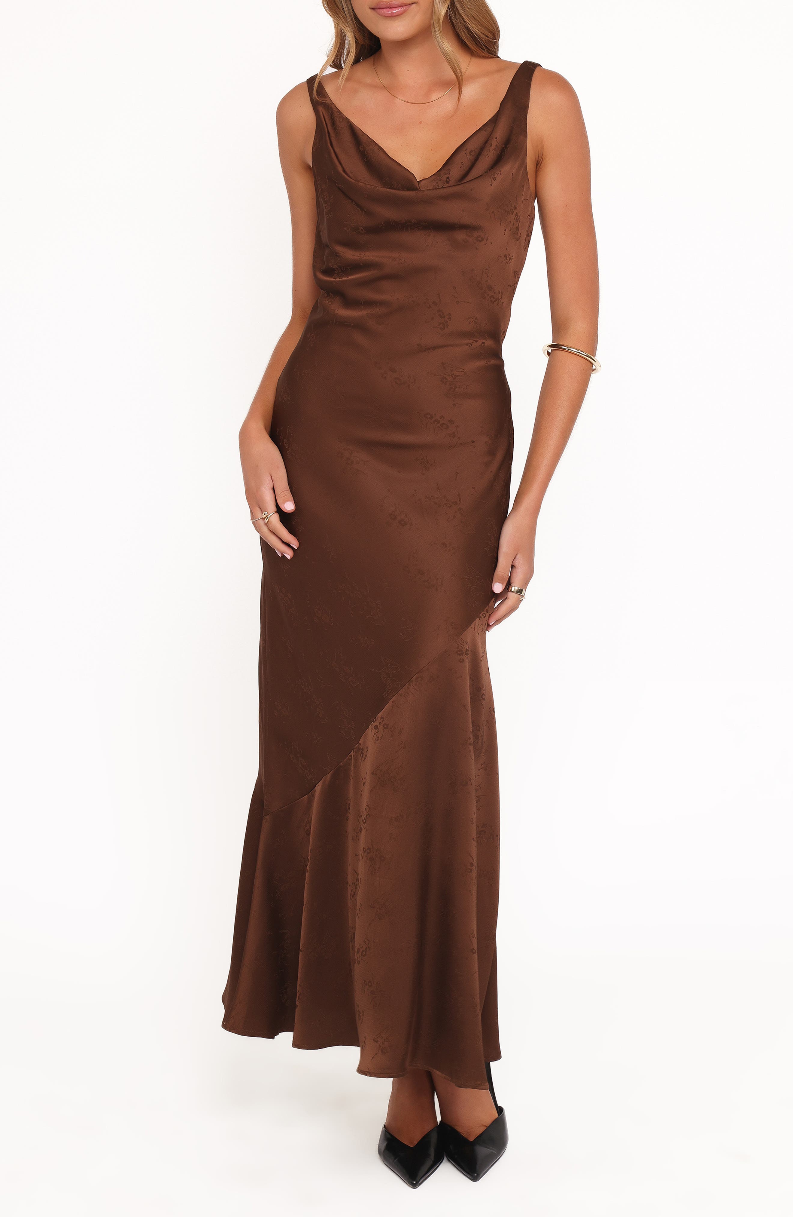 Petal & Pup Zabrina Floral jacquard Cocktail Dress in Brown Floral at Nordstrom, Size X-Large
