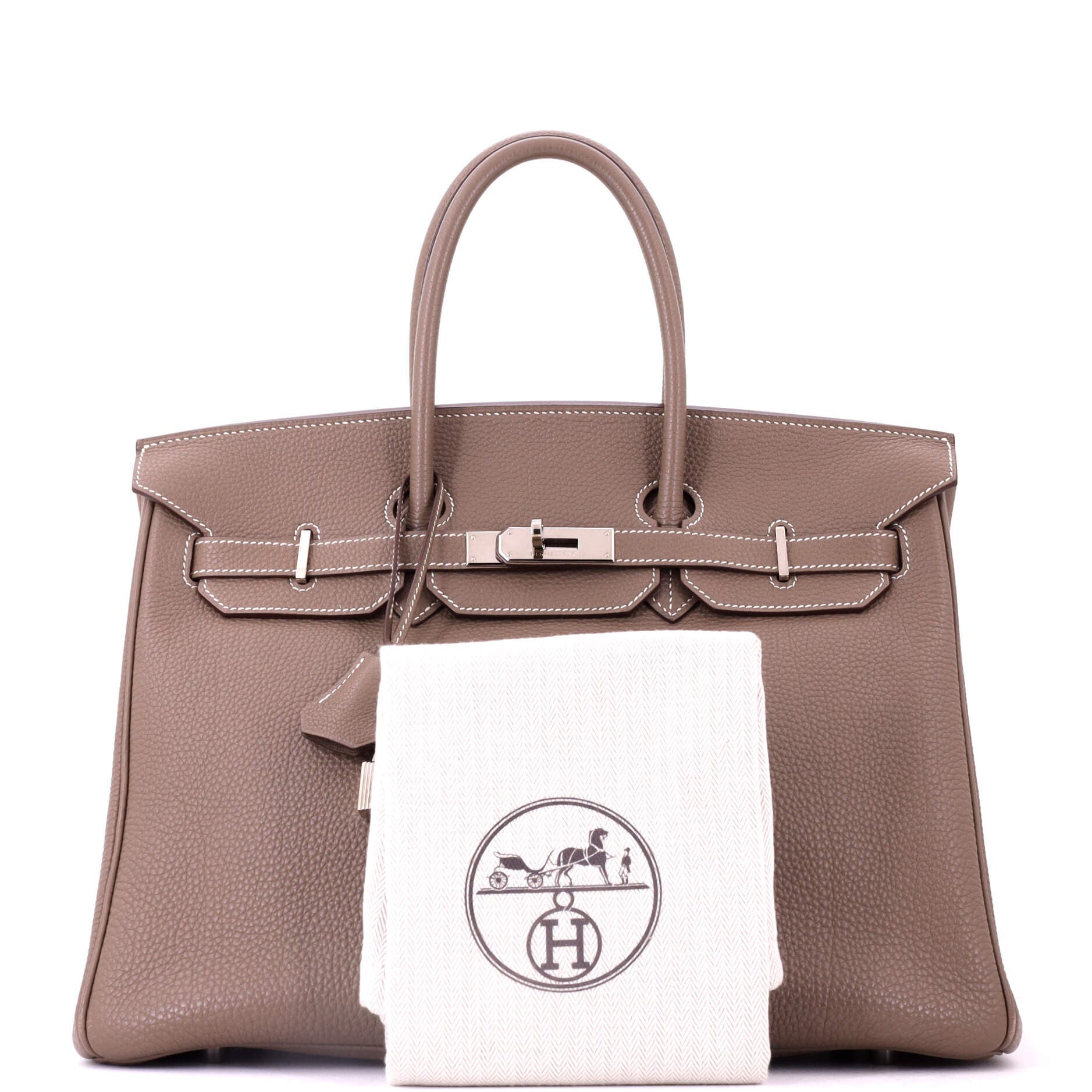 Birkin Handbag Grey Togo with Palladium Hardware 35, Alternate, color, Etoupe