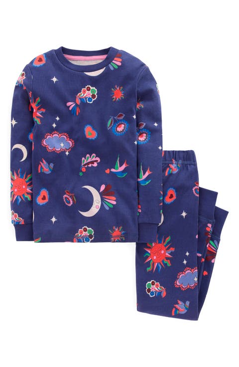 Kids' Celestial Print Glow in the Dark Fitted Two-Piece Cotton Pajamas (Toddler, Little Kid & Big Kid)