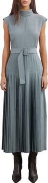Reiss Ania Belted Pleated Maxi Dress