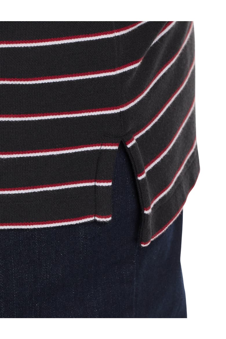 Big & Tall Tri-Color Striped Polo Shirt, Alternate, color, BLACK MULTI