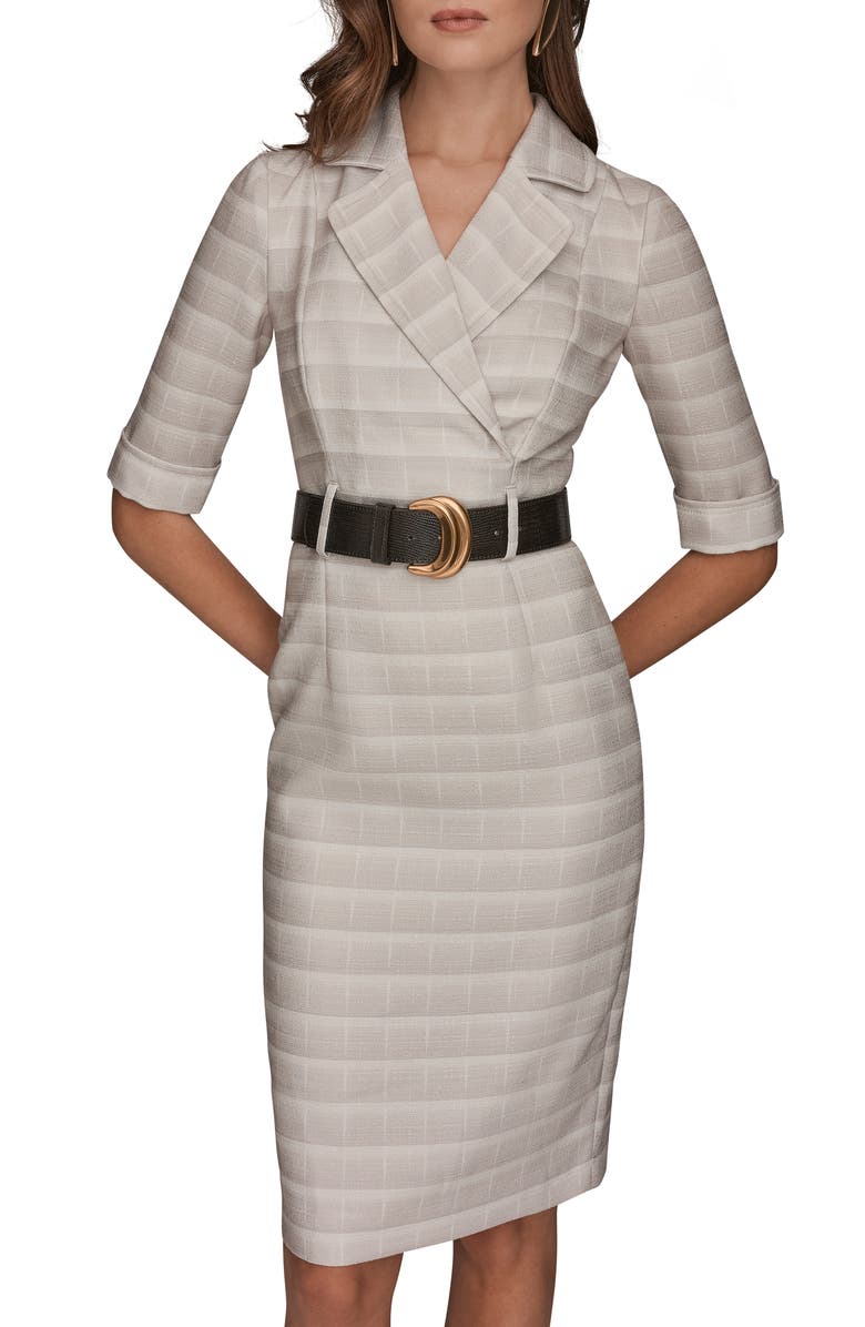Donna Karan New York Belted Sheath Dress, Alternate, color,