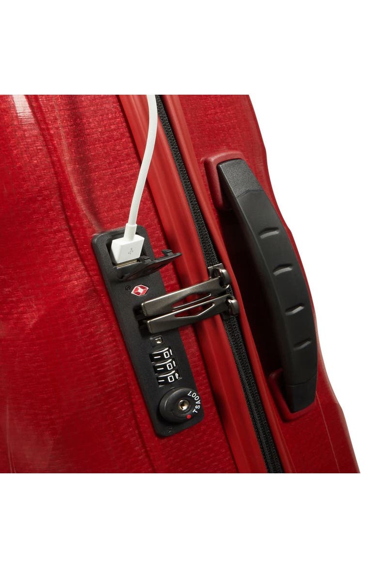 C-LITE Hardside 20" Carry On Spinner Luggage, Alternate, color, Chili Red
