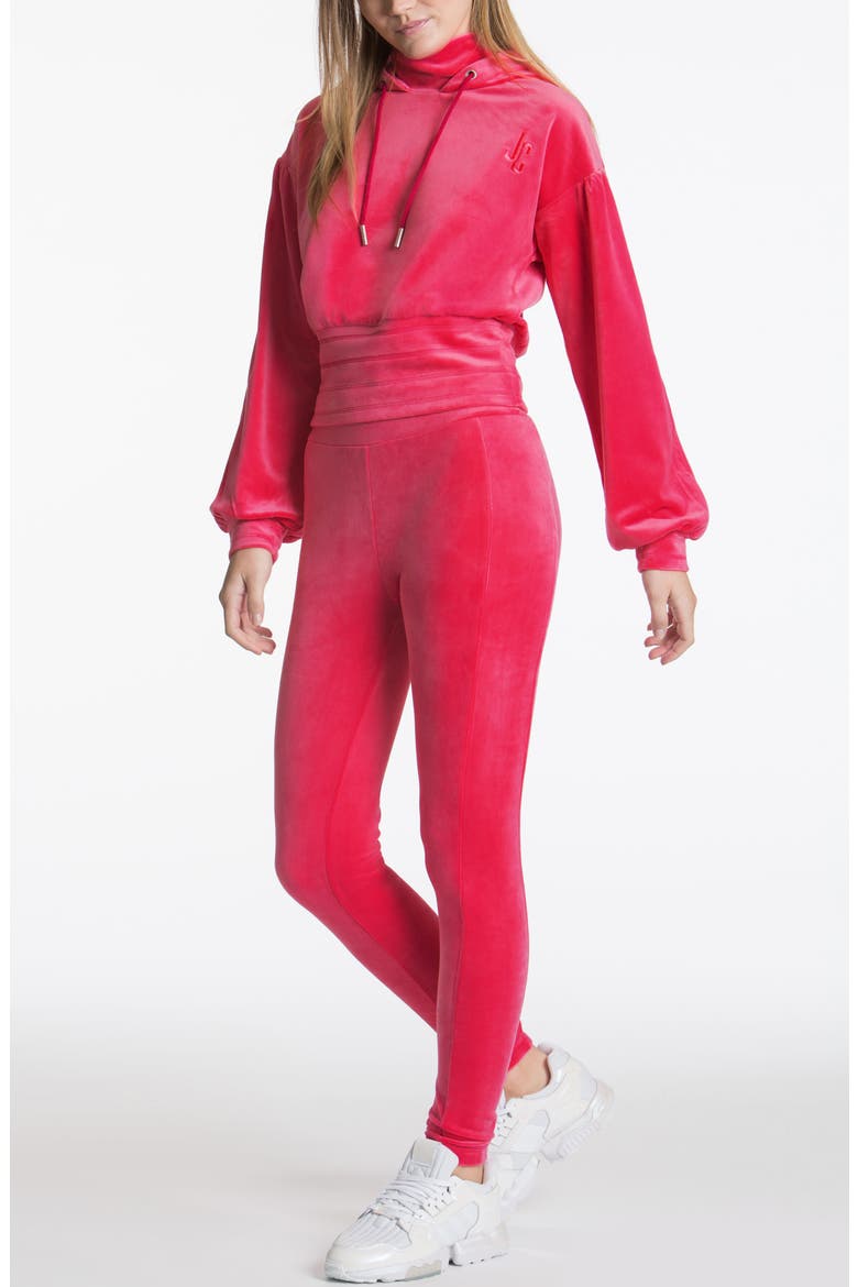 Velour Hoodie, Alternate, color, VIXEN PINK