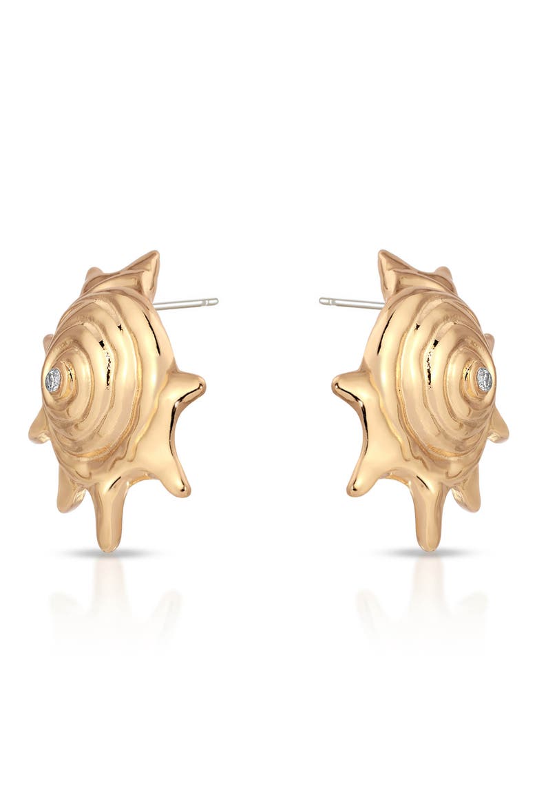 Sorrento Shell Statement Earrings, Alternate, color, GOLD