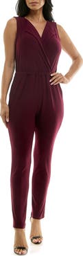 Nina Leonard Sleeveless Jumpsuit