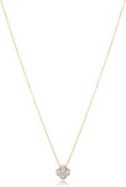 The Lovery Fine Jewelry Clover Diamond Cluster Necklace