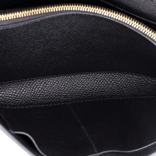 Pre-owned Hermes Hermes Kelly To Go Wallet Epsom In Black