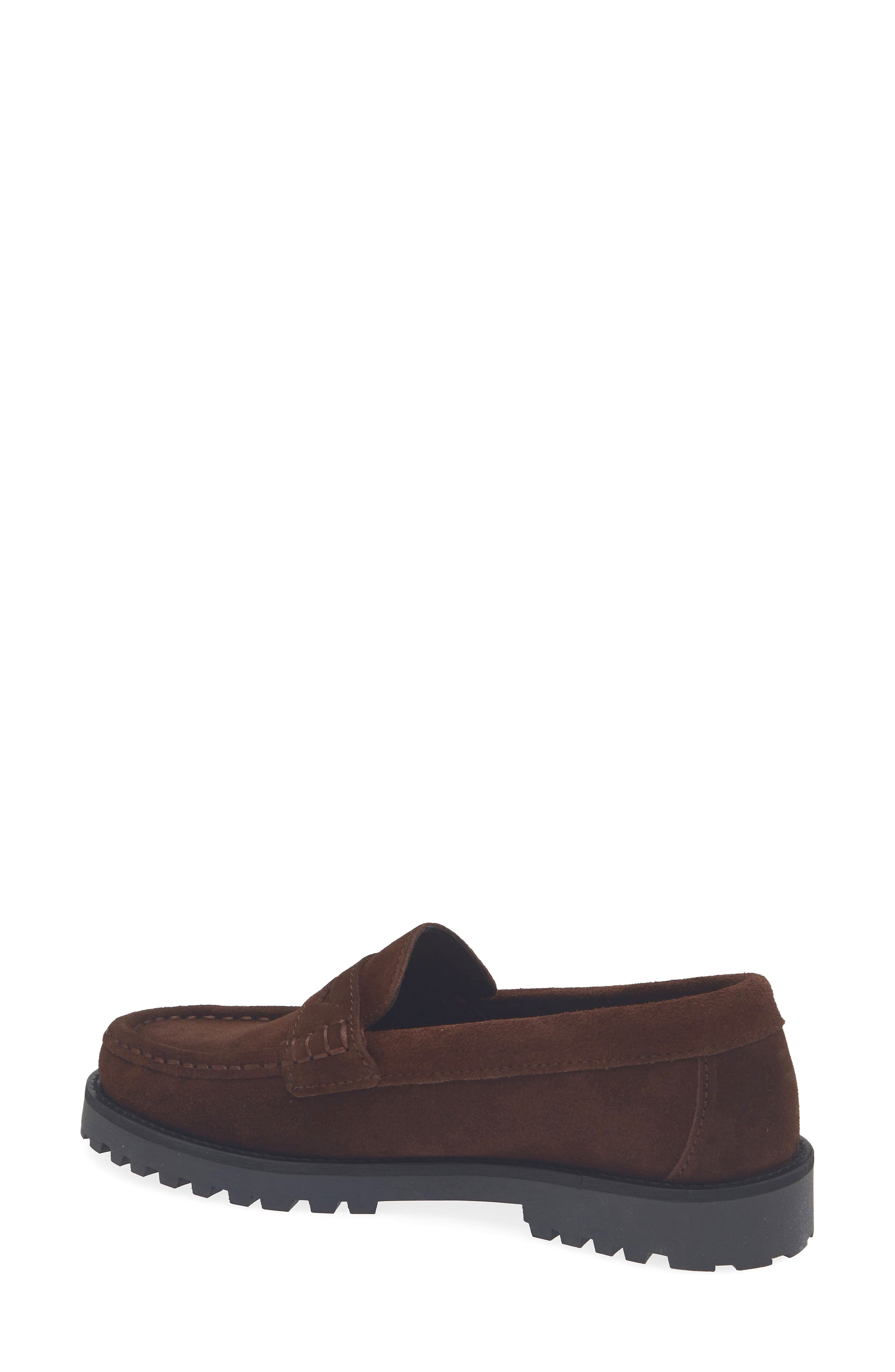 Galena Leather Loafer, Alternate, color, DARK BROWN SUEDE