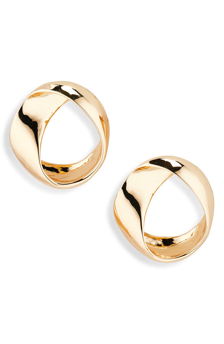 Cara Statement Swirl Earrings, Main, color, Gold